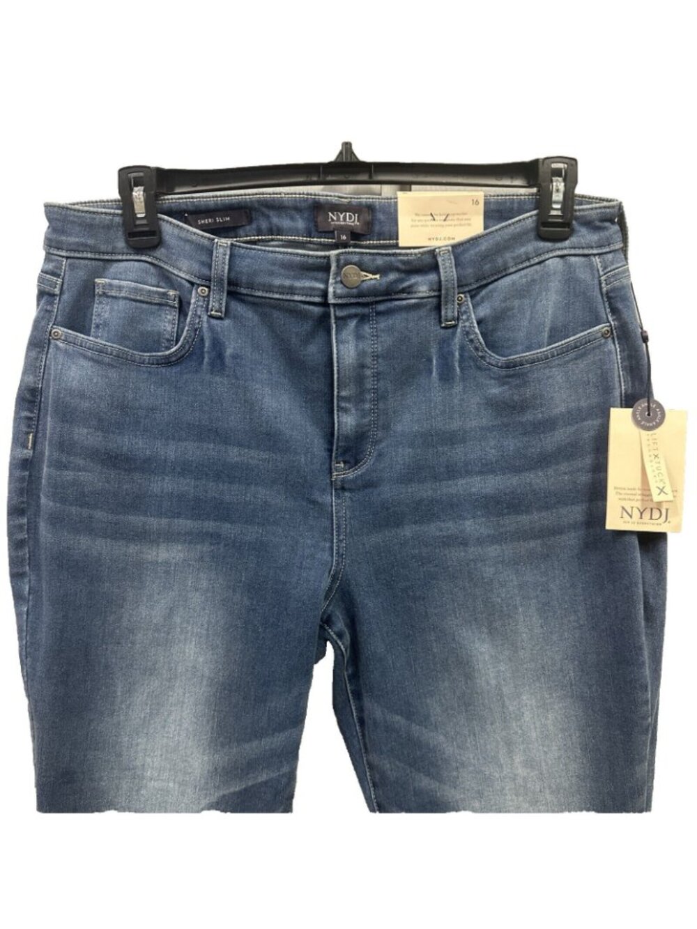 NYDJ Womens Mid Rise Sheri Slim Fit Ankle Stretch Denim Jeans Windham Size 16 - Picture 2 of 8